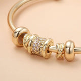 Cuff Bangle Copper with Cubic Zircon Stone