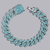 Iced Out Rhinestone Cuban Link Bracelet Hip Hop Rapper Jewelry