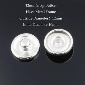 50pcs Metal Snap Buttons for Glass Snap DIY Fittings ZM032