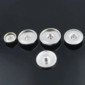 50pcs Metal Snap Buttons for Glass Snap DIY Fittings ZM032