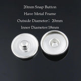 50pcs Metal Snap Buttons for Glass Snap DIY Fittings ZM032
