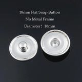 50pcs Metal Snap Buttons for Glass Snap DIY Fittings ZM032