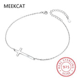 925 Sterling Silver Cross Bracelet for Women Men Birthday Gift