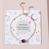 Spring Delicate Purple Quartz Stone Bracelet