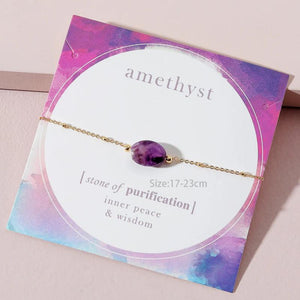 Spring Delicate Purple Quartz Stone Bracelet