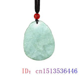 Jade Guanyin Pendant Men Natural Green Amulet Necklace Ch...