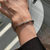 Classic Stainless Steel Adjustable Bone Chain Bracelet