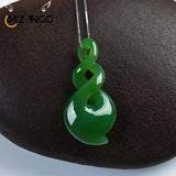 Hand-carved Green Jade Pendant Wealth Necklace Men Women Jade Amulet