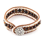 Energy Beaded Jewelry Crystal Glass and Stone Wrap Bracelets