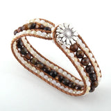 Energy Beaded Jewelry Crystal Glass and Stone Wrap Bracelets