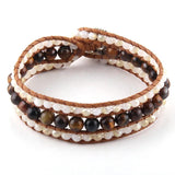 Energy Beaded Jewelry Crystal Glass and Stone Wrap Bracelets