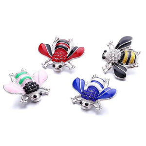 XH5314 Bee Crystal Metal Snap Button for Snap Bracelet