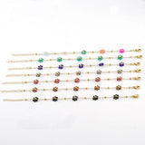 Handwoven Crystal Flower Stainless Steel Bracelet for Women