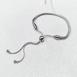 Stainless Steel Waterproof Snake Bone Chain Tassel Bracelet