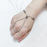 Stainless Steel Waterproof Snake Bone Chain Tassel Bracelet