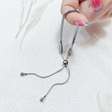 Stainless Steel Waterproof Snake Bone Chain Tassel Bracelet