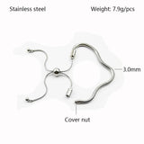 Stainless Steel Waterproof Snake Bone Chain Tassel Bracelet