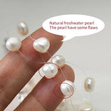 Baroque Pearl Bracelets for Women - 3 Rows Transparent Fishing Line Chain