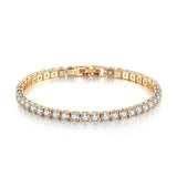 4mm CZ Tennis Bracelet Silver Chain Iced Out Women Men Jewelry