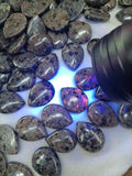 Yooperlite Flame Stone Necklace Pendant Drop Shape Gemstone Jewelry