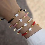 Colorful Adjustable Rope Charm Bracelet For Women