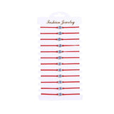 12 Pcs Evil Eye String Bracelets Red Rope Cord Thread Protection Lucky Amulet