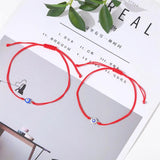 12 Pcs Evil Eye String Bracelets Red Rope Cord Thread Protection Lucky Amulet