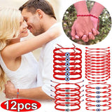 7 Knots Red String Bracelet Couple Protection Good Luck Amulet