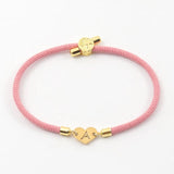 Heart Letter Bracelet Colorful Adjustable Initial Rope Charm Bracelet