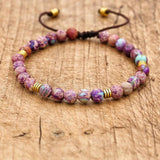 Natural Stone Chakra Bracelet Hematite Health Wrap Bracelet