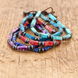 Natural Stone Chakra Bracelet Hematite Health Wrap Bracelet