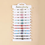 12pcs Multi-style Bracelet Set Eye Heart Turtle Braid