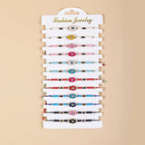 12pcs Multi-style Bracelet Set Eye Heart Turtle Braid