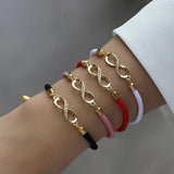 Hot Infinity Sign Bracelet Women Adjustable Colorful Rope Charm Bracelet