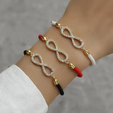 Hot Infinity Sign Bracelet Women Adjustable Colorful Rope Charm Bracelet