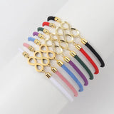 Hot Infinity Sign Bracelet Women Adjustable Colorful Rope Charm Bracelet