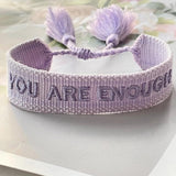Purple Woven Friendship Bracelets Vintage Braided Bangles Stackable Jewelry