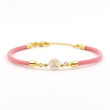 Colorful Initial Letter Bracelet Women Adjustable Rope Bracelet