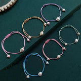 Baroque Pearl Red Rope Bracelet for Women