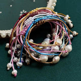 Baroque Pearl Red Rope Bracelet for Women