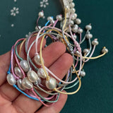 Baroque Pearl Red Rope Bracelet for Women
