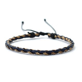 Weaven Leather Bracelet Men Adjustable Wax Rope Vintage Accessories Gift For Him