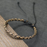 Weaven Leather Bracelet Men Adjustable Wax Rope Vintage Accessories Gift For Him