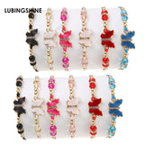 Boho Butterfly Crystal Beads Strand Bracelets for Women