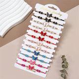 Boho Butterfly Crystal Beads Strand Bracelets for Women