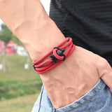 Boho Red Rope Turtle Bracelet Marine Sea Viking Jewelry