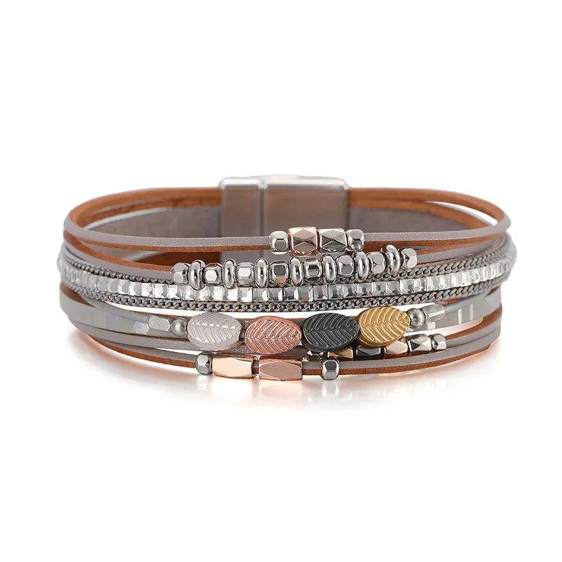 Boho Style Multi-layer Leather Bracelet for Women