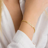 Personalized Stainless Steel Name Bracelet Cuban Chains Cuff Couple Jewelry