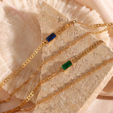 18K Plated Zircon Water-Wave Chain Bracelet