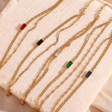 18K Plated Zircon Water-Wave Chain Bracelet